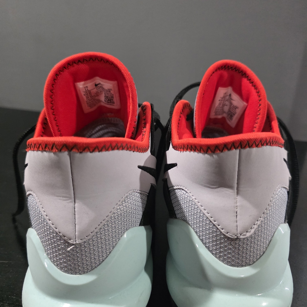 Nike Gray and Red High-Top Sneakers - Picture 3 of 5